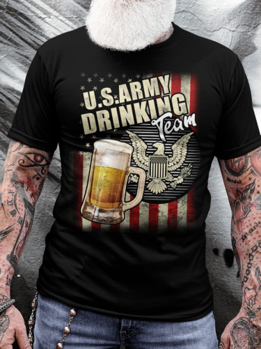 U.S Army Drink Team Cotton Short Sleeve Short Sleeve T-Shirt